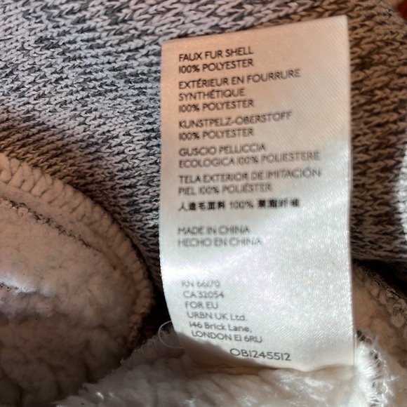 Free People XL Josephine Fleece Sherpa Lined Jacket in Gray - Picture 7 of 10